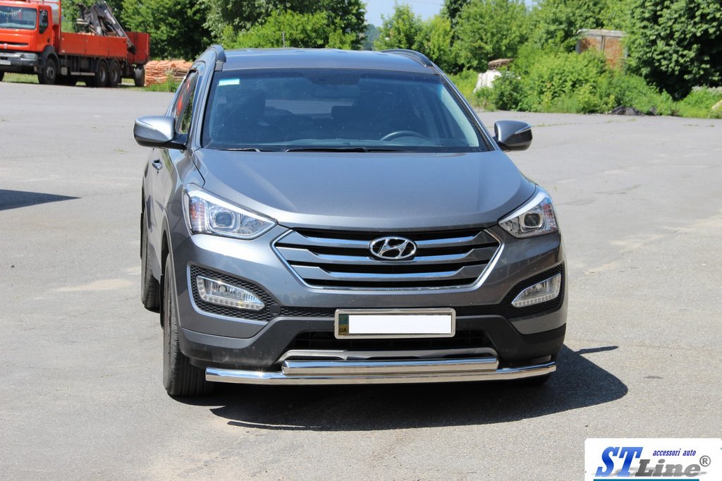 Front Bar ST014 (Stainless Steel) for Hyundai Santa Fe 3 2012-2018 - image 5
