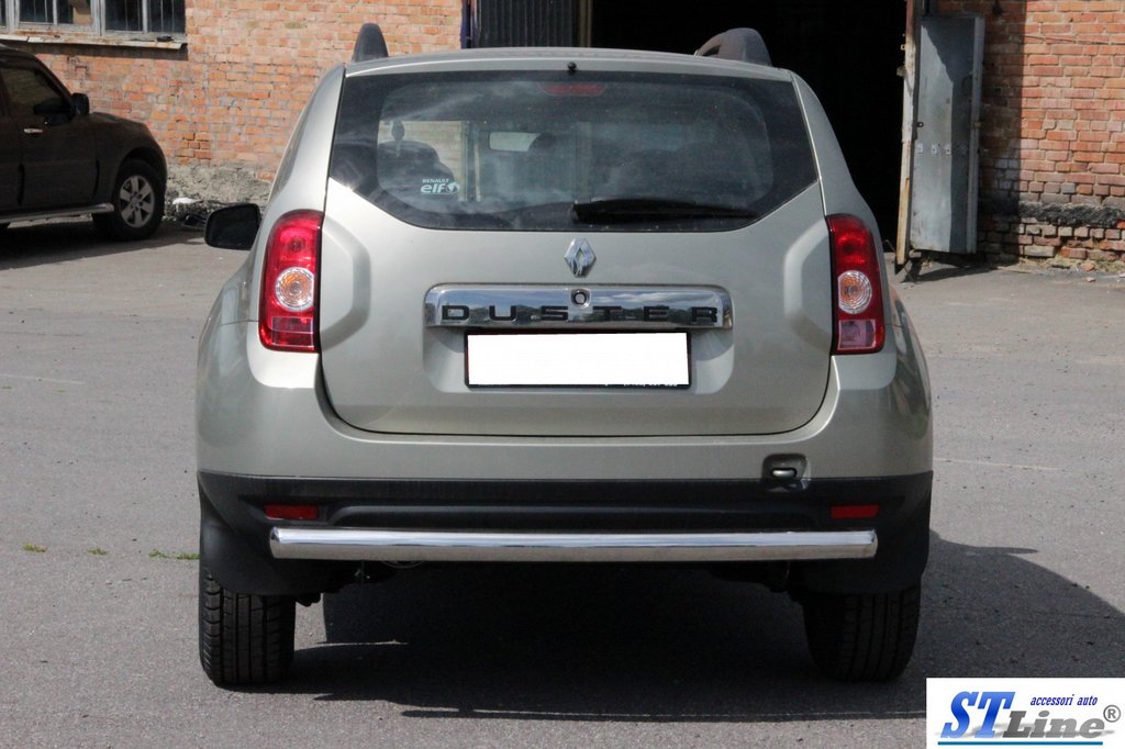Rear bar straight (stainless steel) for Renault Duster 2008-2017 - image 3