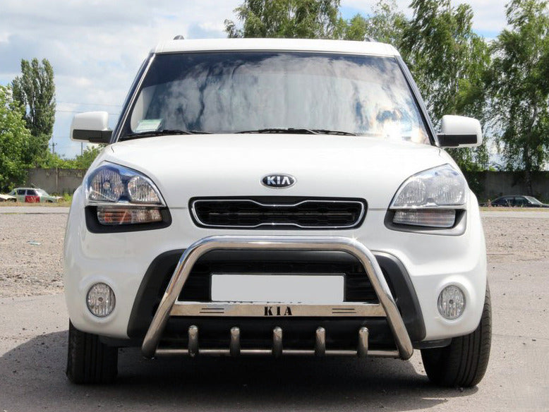 The bumper guard (stainless) for Kia Soul I 2008-2013 - image 1
