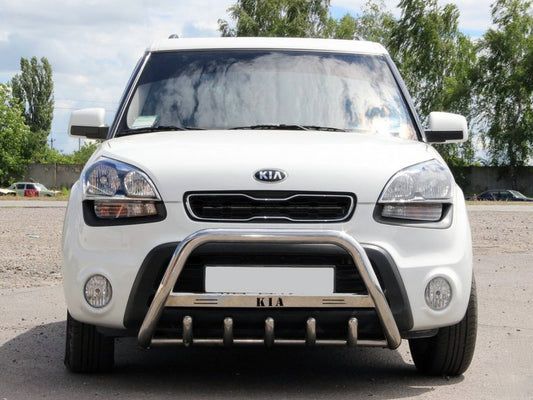 The bumper guard (stainless) for Kia Soul I 2008-2013 - image 1
