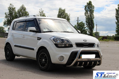 The bumper guard (stainless) for Kia Soul I 2008-2013 - image 3