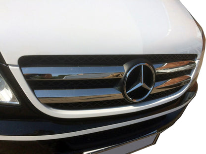 Lining on the grille (2006-2013, stainless steel) for Mercedes Sprinter W906 2006-2018 - image 2