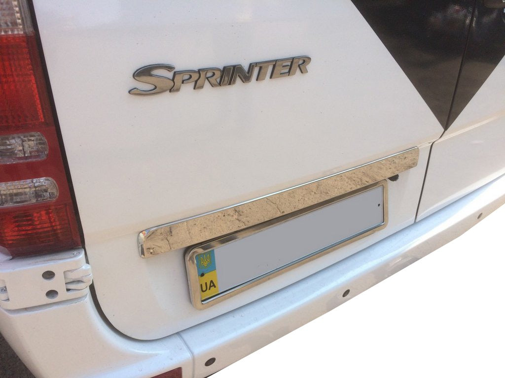 Stainless steel trim above license plate for Mercedes Sprinter W906 2006-2018 - image 1