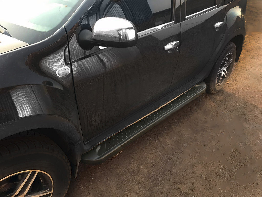 Side Steps Allmond Black (2 pcs, Aluminum) for Renault Duster 2008-2017 - image 1