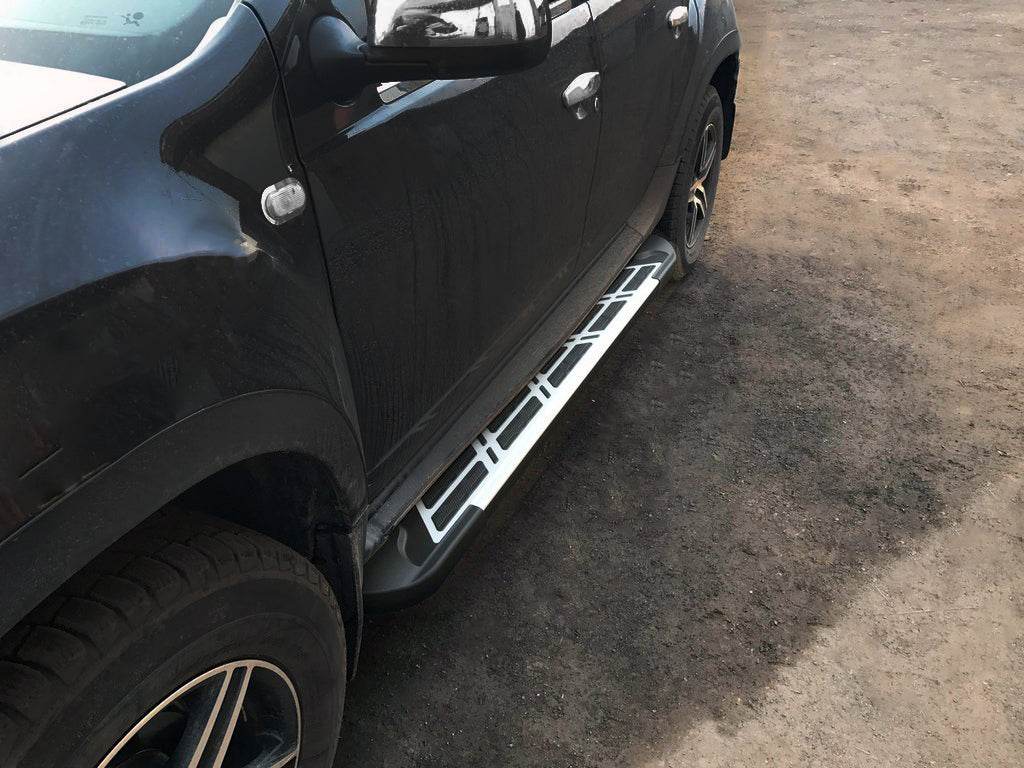 Side pad Sunrise (2 pcs., Aluminum) for Dacia Duster 2008-2018 - Reelken Auto