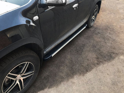 Side Steps Maya V1 (2 pcs, Aluminum) for Dacia Duster 2008-2018 - image 1