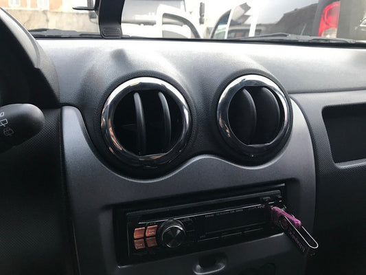 Interior Air Vent Trim (4 pcs, Stainless Steel) for Dacia Duster 2008-2018 - image 1