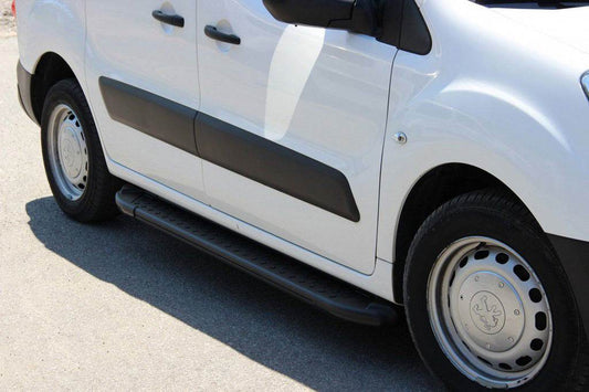 Side platforms Black Allmond (2 pieces, aluminum) for Peugeot Partner Tepee 2008-2018 - Reelken Auto