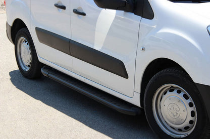 Side Steps Allmond Black (2 pcs, Aluminum) for Peugeot Partner Tepee 2008-2018 - image 1