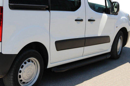 Side platforms Black Allmond (2 pieces, aluminum) for Citroen Berlingo 2008-2018 - Reelken Auto