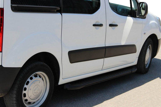Side platforms Black Allmond (2 pieces, aluminum) for Citroen Berlingo 2008-2018 - Reelken Auto
