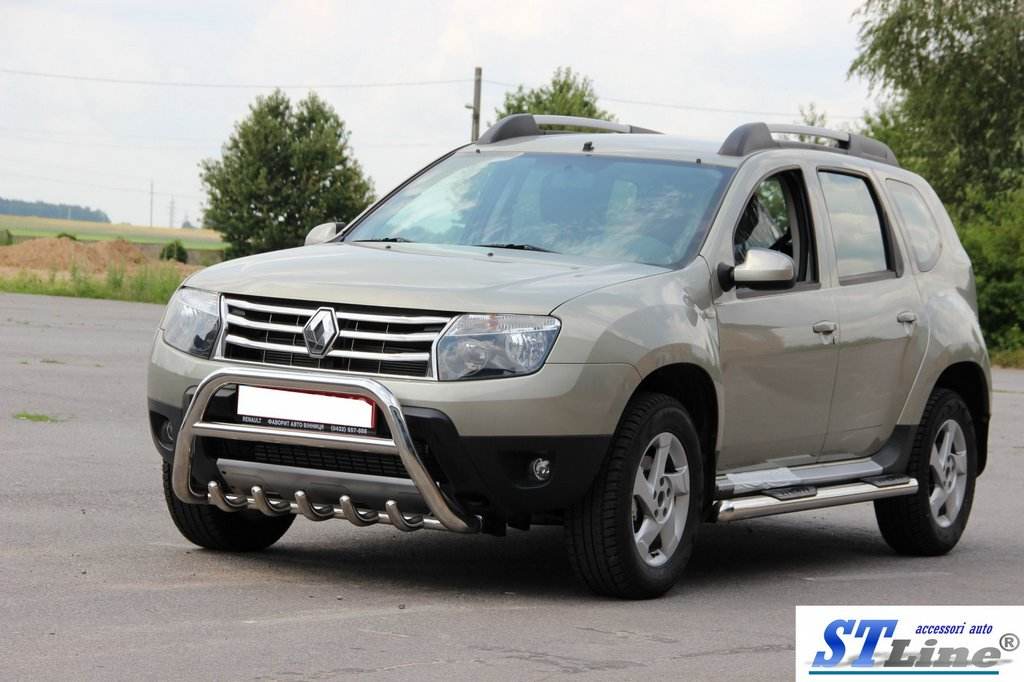 Side pipes with stovkami (2 PCs., stainless.) for Dacia Duster 2008-2018 - Reelken Auto