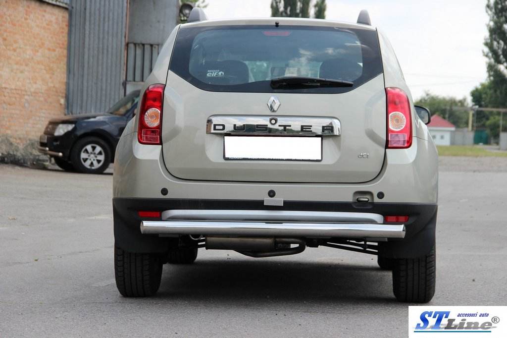 Back arc straight (stainless) for Dacia Duster 2008-2018 - Reelken Auto