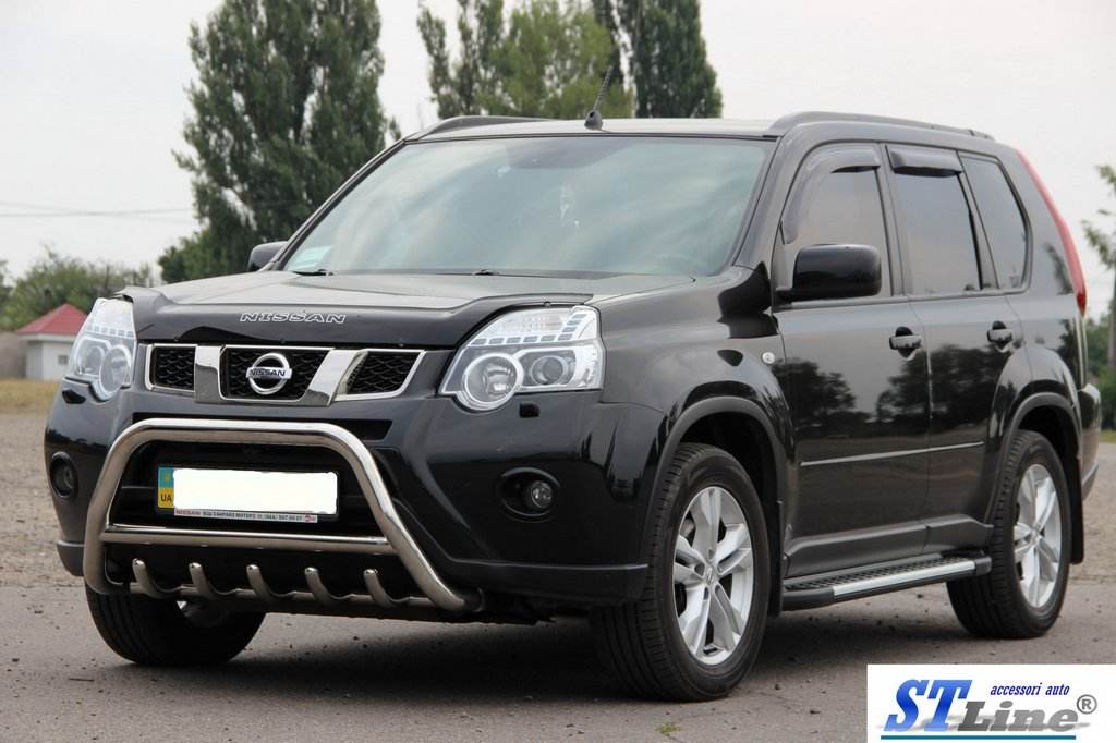 Front protection WT003 (stainless) for Nissan X-trail T31 2007-2014 - Reelken Auto