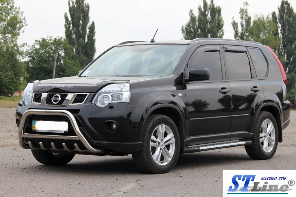 Front protection WT003 (stainless) for Nissan X-trail T31 2007-2014 - Reelken Auto