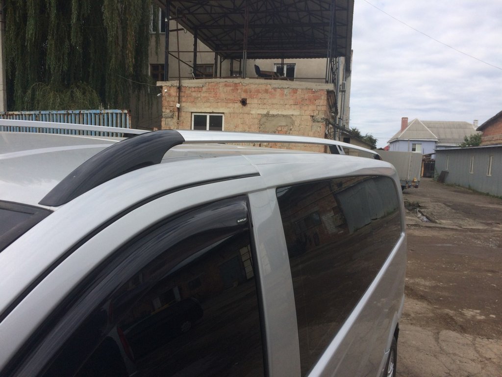 Roof Rails Chrome CAN Original Design (Metal Feet) for Mercedes Vito W639 2004-2014 - image 4