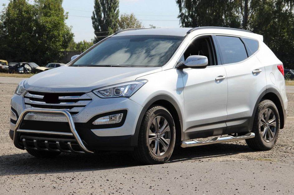 WT003 front arc (stainless) for Hyundai Santa Fe 3 2012-2018 - Reelken Auto