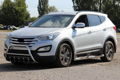 WT003 front arc (stainless) for Hyundai Santa Fe 3 2012-2018 - Reelken Auto
