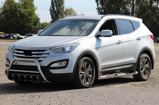 WT003 front arc (stainless) for Hyundai Santa Fe 3 2012-2018 - Reelken Auto