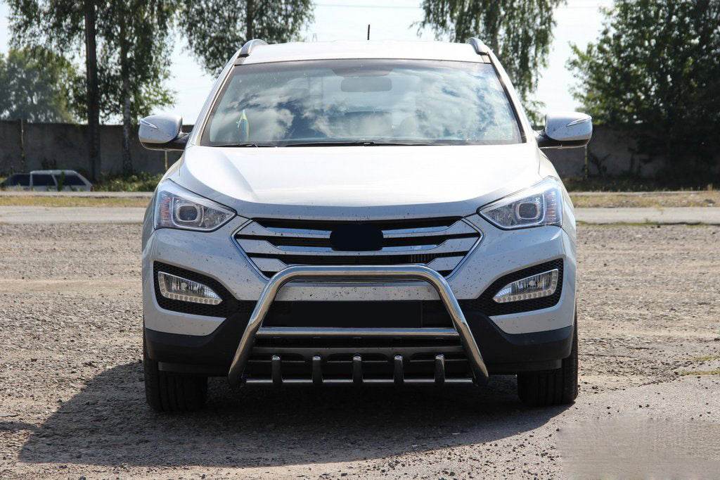 WT003 front arc (stainless) for Hyundai Santa Fe 3 2012-2018 - Reelken Auto
