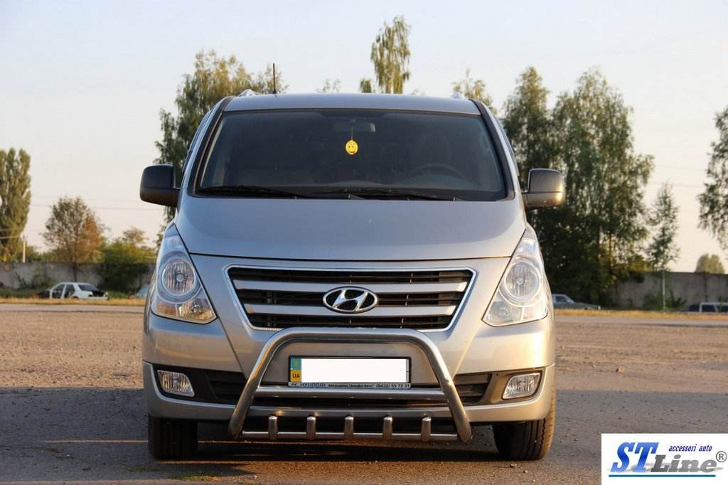 The WT003 bumper guard (stainless) for Hyundai H300, H1, Starex 2008-2020 - Reelken Auto