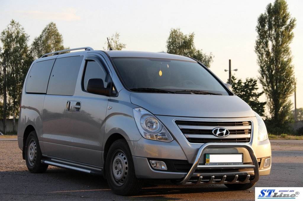 The WT003 bumper guard (stainless) for Hyundai H300, H1, Starex 2008-2020 - Reelken Auto