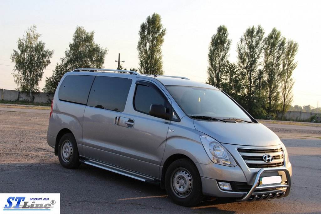 The WT003 bumper guard (stainless) for Hyundai H300, H1, Starex 2008-2020 - Reelken Auto