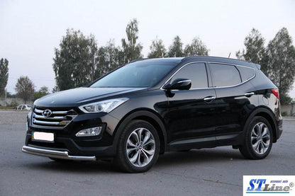 Front arc ST014 (stainless) for Hyundai Santa Fe 3 2012-2018 - Reelken Auto