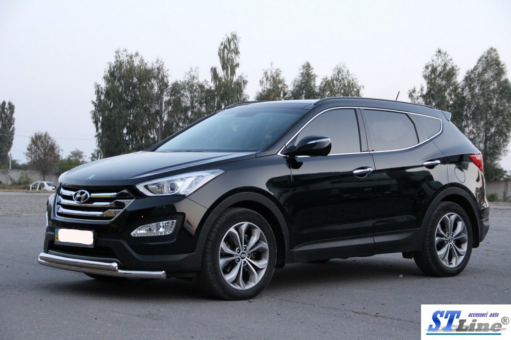 Front Bar ST014 (Stainless Steel) for Hyundai Santa Fe 3 2012-2018 - image 3