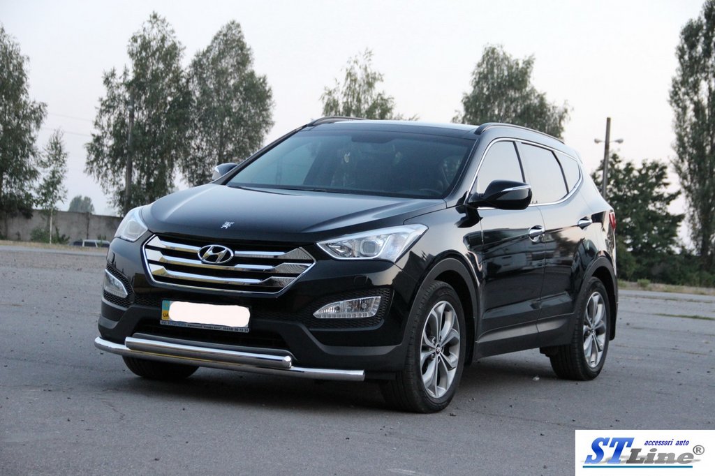 Front Bar ST014 (Stainless Steel) for Hyundai Santa Fe 3 2012-2018 - image 4