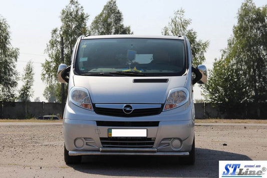 Front protection ST014 (stainless) for Opel Vivaro 2001-2015 - Reelken Auto