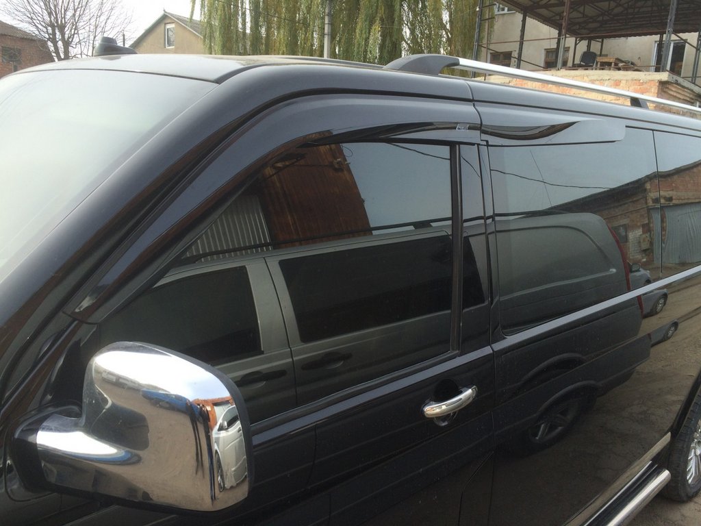 Window Deflectors (4 pcs, Sunplex Sport) for Volkswagen T6 2015-2024 - image 2
