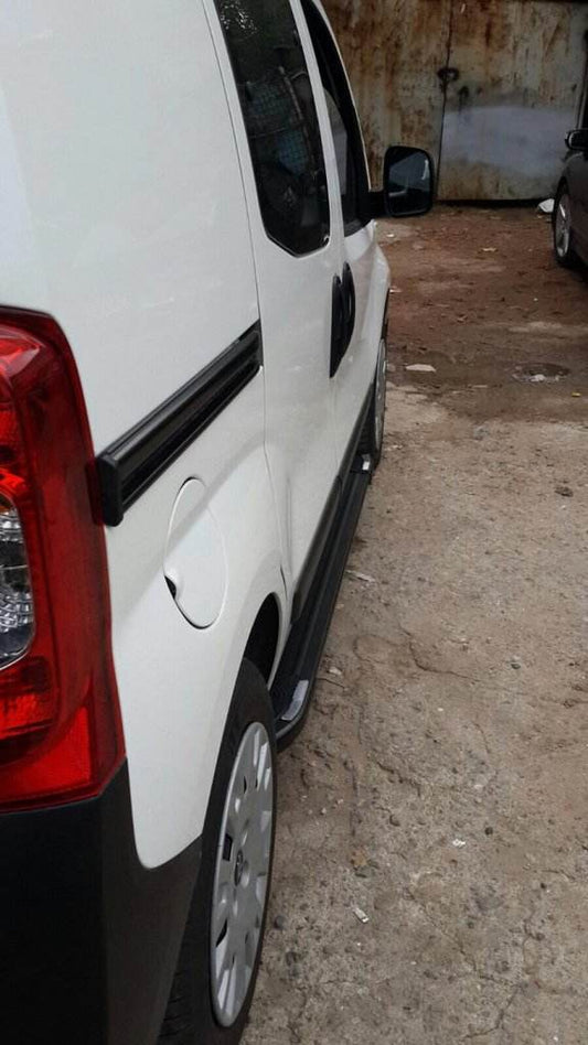 Lateral platforms Rainbow Black (2 PCs, aluminum alloy.) for Fiat Fiorino/Qubo - Reelken Auto