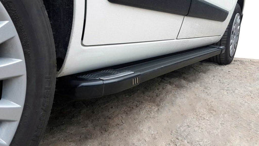 Side sills Rainbow Black (2 PCs, aluminum alloy.) for Citroen Nemo - Reelken Auto