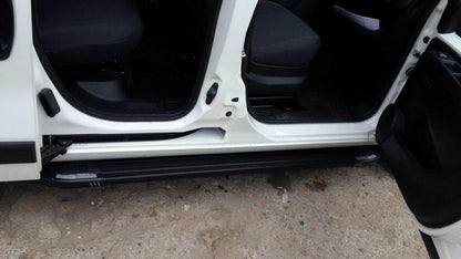 Lateral platforms Rainbow Black (2 PCs, aluminum alloy.) for Fiat Fiorino/Qubo - Reelken Auto
