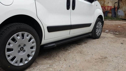 Lateral platforms Rainbow Black (2 PCs, aluminum alloy.) for Fiat Fiorino/Qubo - Reelken Auto