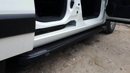 Lateral platforms Rainbow Black (2 PCs, aluminum alloy.) for Fiat Fiorino/Qubo - Reelken Auto
