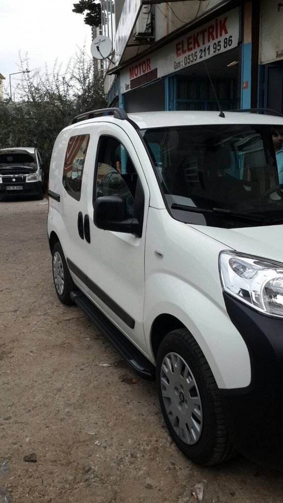 Lateral platforms Rainbow Black (2 PCs, aluminum alloy.) for Fiat Fiorino/Qubo - Reelken Auto