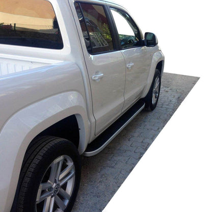 Side sills Tayga Grey (2 pieces, aluminum) for Volkswagen Amarok 2010-2022 - Reelken Auto
