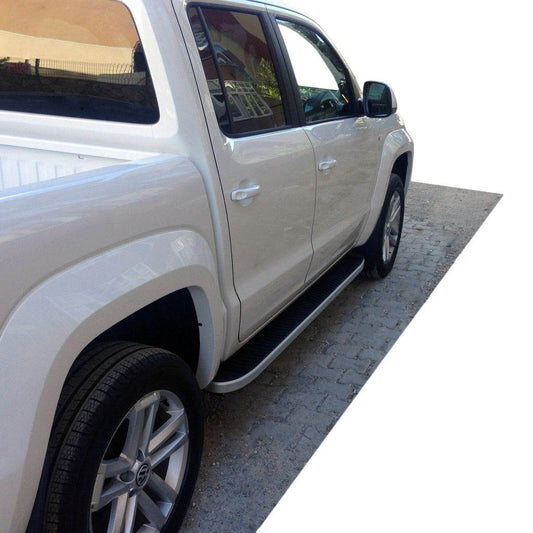 Side sills Tayga Grey (2 pieces, aluminum) for Volkswagen Amarok 2010-2022 - Reelken Auto