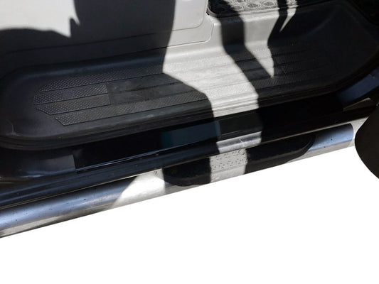 Door sill protectors DDU (4 pcs, ABS, matte) for Peugeot Partner Tepee 2008-2018 - image 1