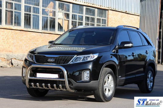 The WT021 bumper guard (stainless) for Kia Sorento II XM 2009-2014 - Reelken Auto