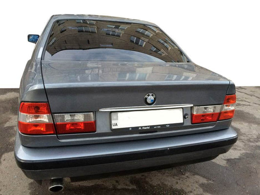 Chrome bracket above the number (stainless steel). for BMW 5 series E-34 1988-1995 - Reelken Auto