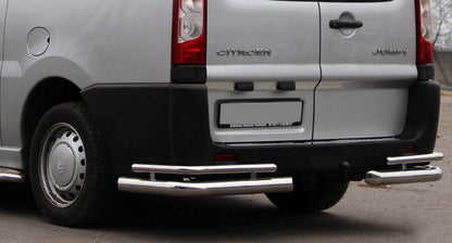 Rear Corner Guards AK-003-Double (2 pcs, stainless steel) for Peugeot Expert 2007-2016 - image 1