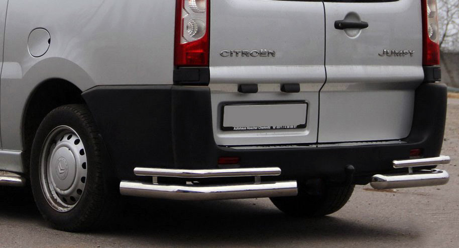 Rear Corner Bars Double (2 pcs, stainless steel) for Citroen Jumpy 2007-2017 - image 1