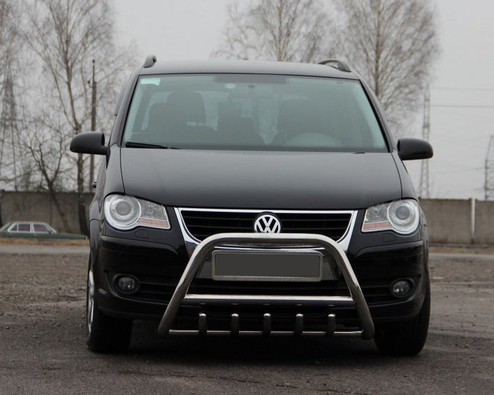 The bumper guard (stainless) for Volkswagen Touran 2010-2015 - image 1