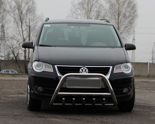 The bumper guard (stainless) for Volkswagen Touran 2010-2015 - image 1