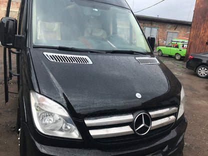Lining on the grille (2006-2013, stainless steel) for Mercedes Sprinter W906 2006-2018 - image 4