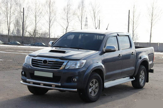 Front protection ST014 (stainless steel) for Toyota Hilux 2006-2015 - Reelken Auto