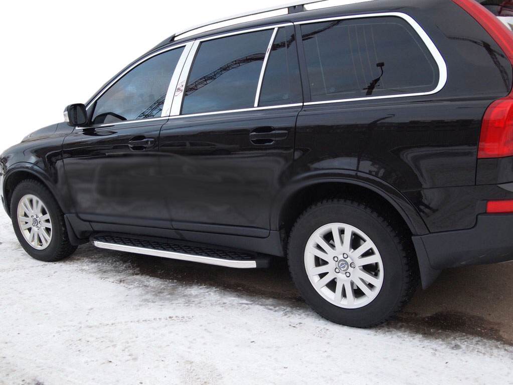 BlackLine lateral platforms (2 pieces, aluminum) for Volvo XC90 2002-2014 - Reelken Auto